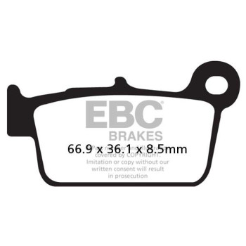 Plaquettes de frein carbone EBC FA367/2TT