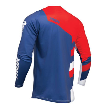 Maillot moto cross Thor SECTOR CHECKER NAVY/RED