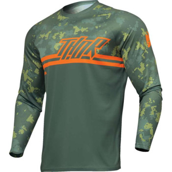 Maillot cross enfant Thor YOUTH SECTOR DIGI FOREST GREEN CAMO