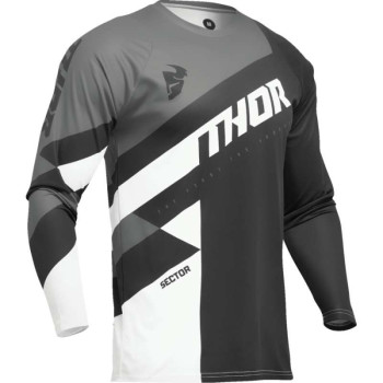 Maillot cross enfant Thor YOUTH SECTOR CHECKER BLACK/GRAY