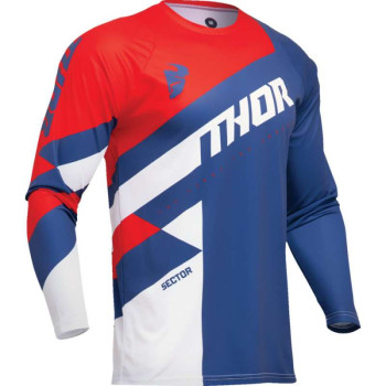 Maillot cross enfant Thor YOUTH SECTOR CHECKER NAVY/RED