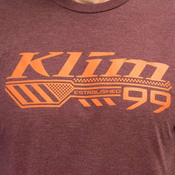 Tee-shirt Klim FOUNDATION TRI-BLEND Rouge/Orange