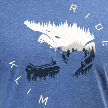 Tee-shirt Klim RIDE TRI-BLEND Bleu