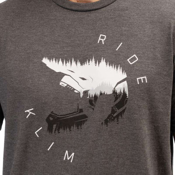 Tee-shirt Klim RIDE TRI-BLEND Gris