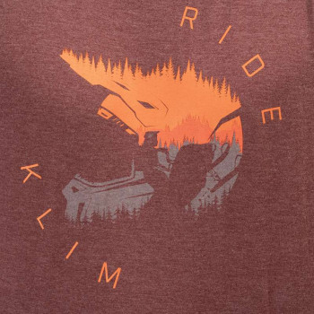 Tee-shirt Klim RIDE TRI-BLEND Rouge