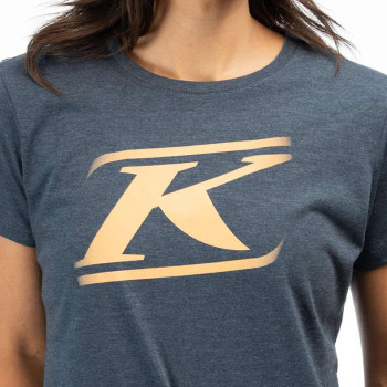 Tee-shirt femme Klim DRIFT TRI-BLEND Navy Frost
