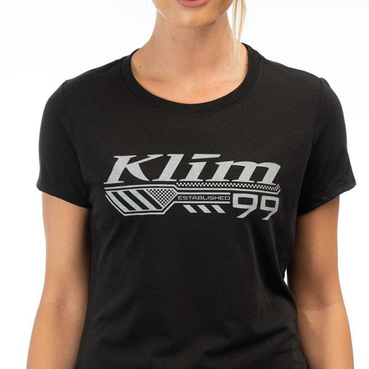 Tee-shirt femme Klim FOUNDATION TRI-BLEND Noir