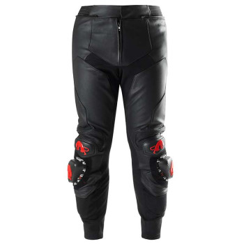 Pantalon moto cuir Furygan DRACK Noir/Rouge/Rouge