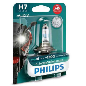 Ampoule phare Philips XtremeVision Moto +130% H7 12V 55W PX26D