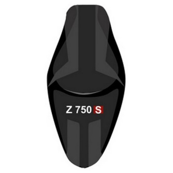 Housse de selle Bagster (2162A) Noir Graine/Noir Nubuck/Lettres Blanches et Rouges Kawasaki Z750 S 05-06
