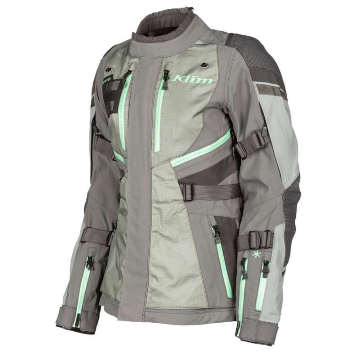 Veste moto femme KLIM ARTEMIS Monument Gray Wintermint
