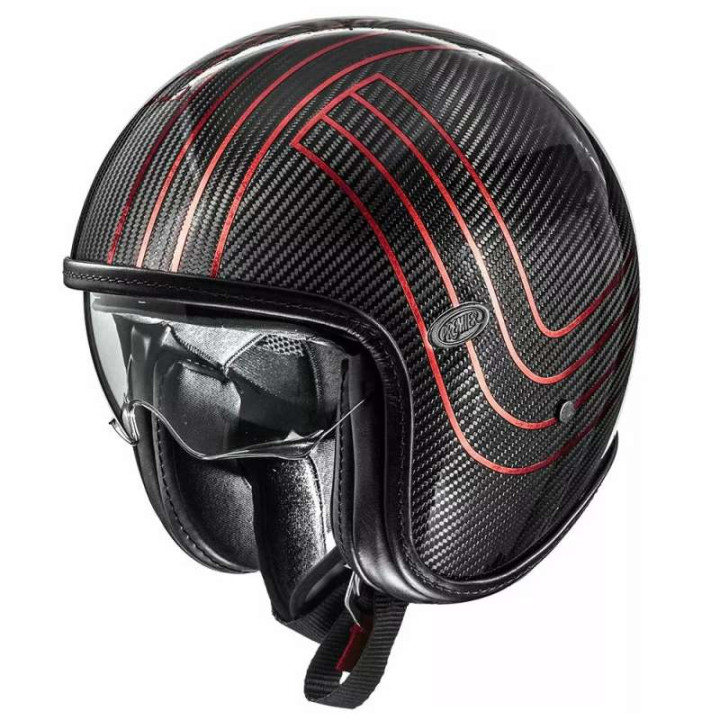 Casque moto Premier VINTAGE Carbone EX Red Platinum Edition Casque moto Premier VINTAGE Carbone EX Red Platinum Edition