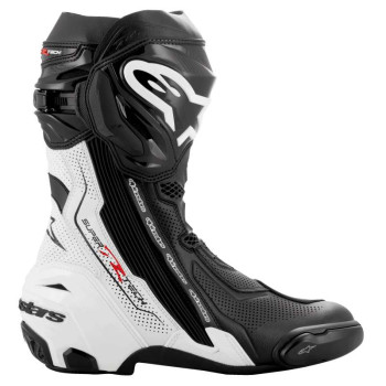 Bottes moto Alpinestars SUPERTECH R VENTED Black White
