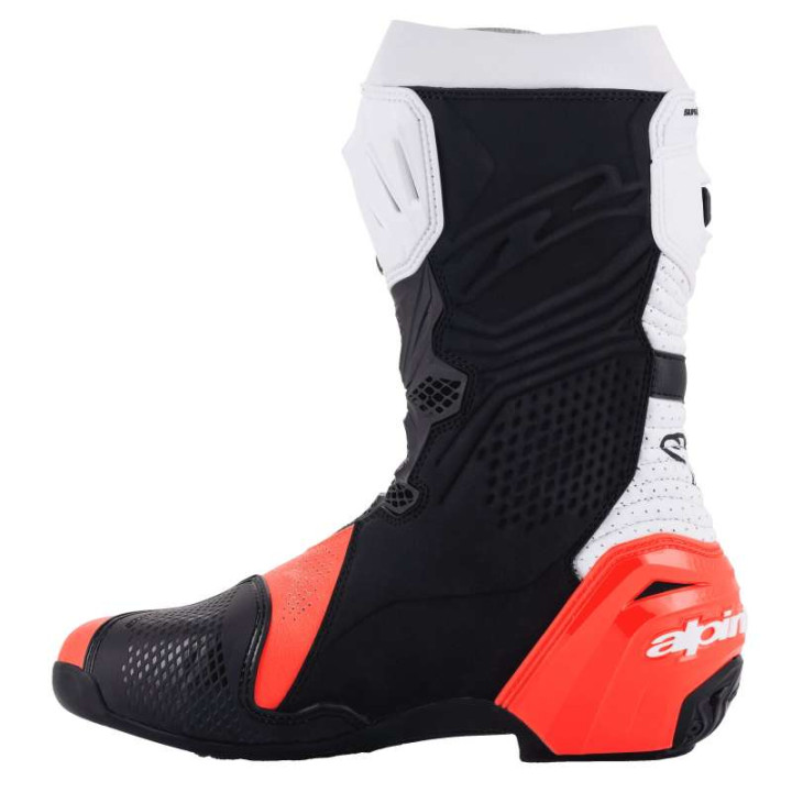 Bottes moto Alpinestars SUPERTECH R VENTED Black White Red Fluo