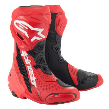 Bottes moto Alpinestars SUPERTECH R VENTED Bright Red Fluo