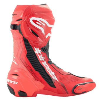 Bottes moto Alpinestars SUPERTECH R VENTED Bright Red Fluo