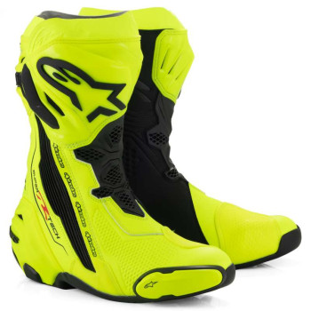 Bottes moto Alpinestars SUPERTECH R Jaune Fluo Noir