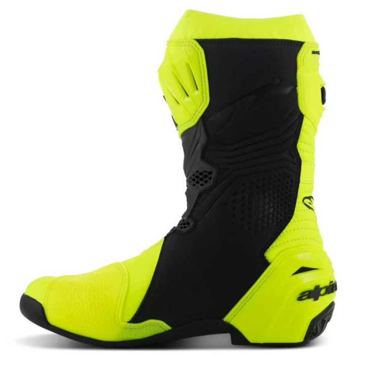 Bottes moto Alpinestars SUPERTECH R Jaune Fluo Noir