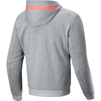 Alpinestars CHROME V2 SPORT HOODIE Gray Fluo Red motorcycle sweatshirt