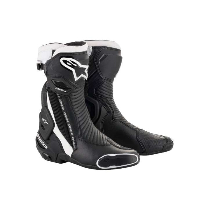 Alpinestars SMX PLUS V2 Black White motorcycle boots