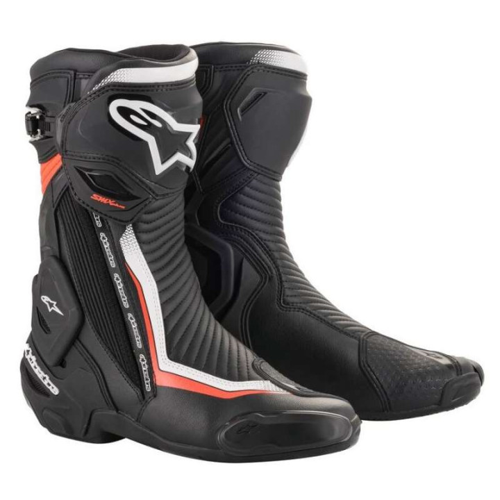 Bottes moto Alpinestars SMX PLUS V2 Black White Red Fluo