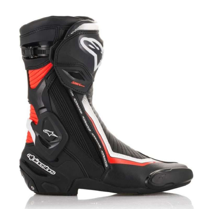 Bottes moto Alpinestars SMX PLUS V2 Black White Red Fluo