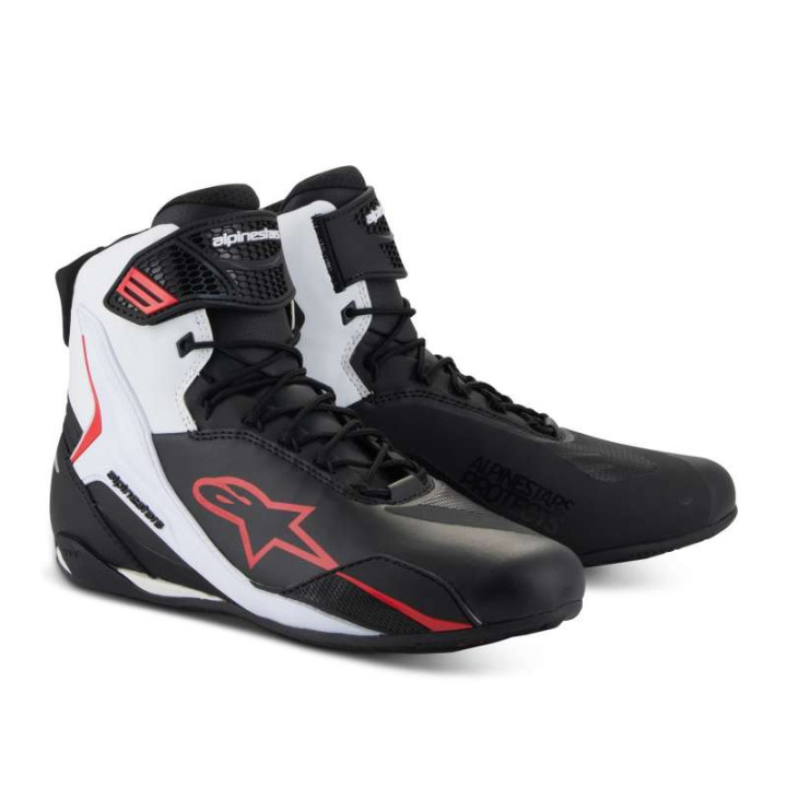 Baskets Alpinestars FASTER-4 Noir Blanc Rouge