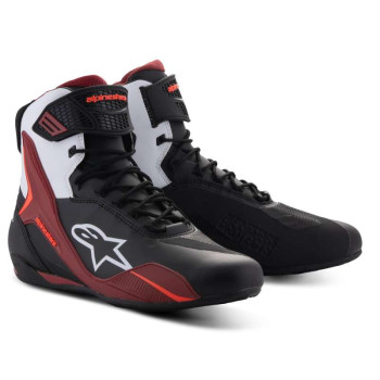 Baskets Alpinestars FASTER-4 Noir Blanc Rouge Foncé Baskets Alpinestars FASTER-4 Noir Blanc Rouge Foncé