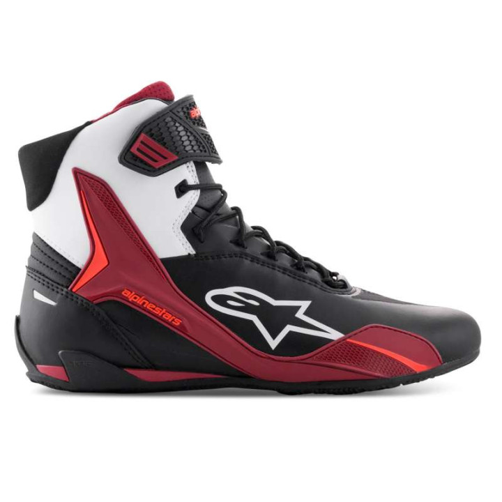 Baskets Alpinestars FASTER-4 Noir Blanc Rouge Foncé