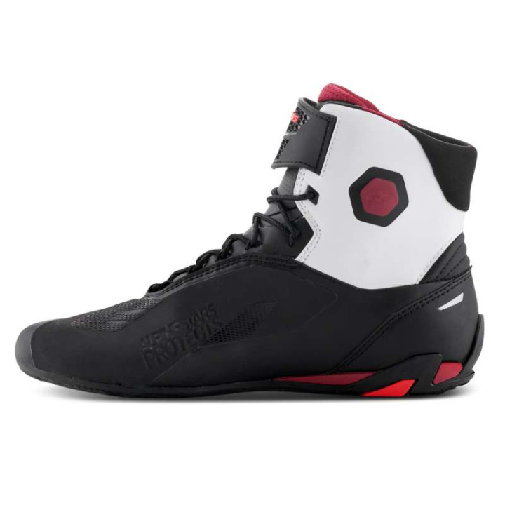 Baskets Alpinestars FASTER-4 Noir Blanc Rouge Foncé