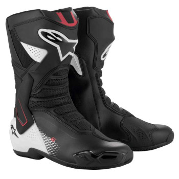 Bottes moto Alpinestars SMX 6 V3 Noir Blanc Rouge Graphique Bottes moto Alpinestars SMX 6 V3 Noir Blanc Rouge Graphique