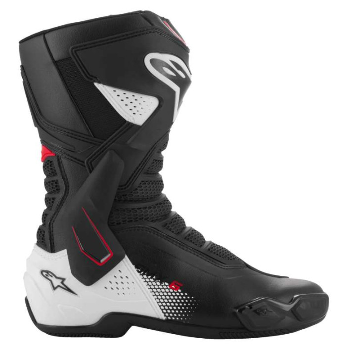 Alpinestars SMX 6 V3 Motorcycle Boots Black White Red Graphic