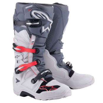 Bottes ALPINESTARS TECH 7 ENDURO Ligth Gray/Dark Gray/Bright Red