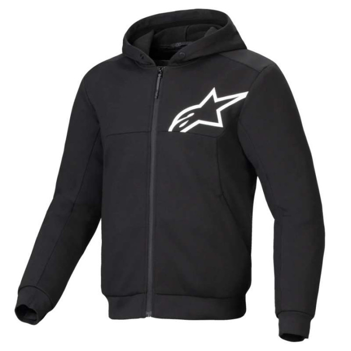 Sweat moto Alpinestars CHROME V2 SPORT HOODIE Black White