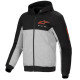 Sweat moto Alpinestars CHROME V2 SPORT HOODIE Black Gray Heather Red Fluo