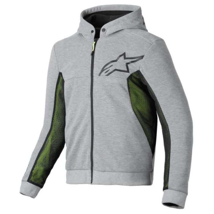 Alpinestars CHROME AIR SPORT HOODIE Gray Heather Black motorcycle sweatshirt