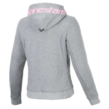 Sweat moto Alpinestars STELLA CHROME V2 SPORT Gray Heather Pink Fluo Sweat moto Alpinestars STELLA CHROME V2 SPORT Gray Heather Pink Fluo
