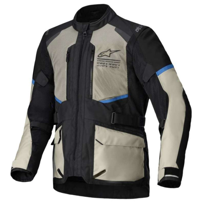 Alpinestars ANDES AIR DRYSTAR BLACK/GREY LAUREL/BLUE motorcycle jacket Alpinestars ANDES AIR DRYSTAR BLACK/GREY LAUREL/BLUE motorcycle jacket