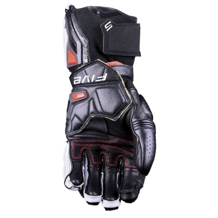 Five RFX1 EVO Black/White motorcycle racing gloves