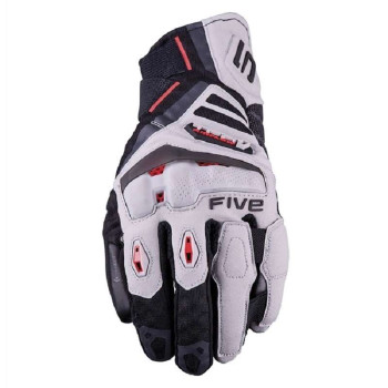 Gants moto Aventure Five TFX1 AIRFLOW SHORT Grey/Fluo Red