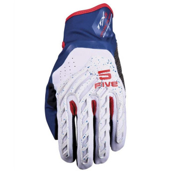Gants moto Aventure Five TFX5 Gris / Bleu / Rouge