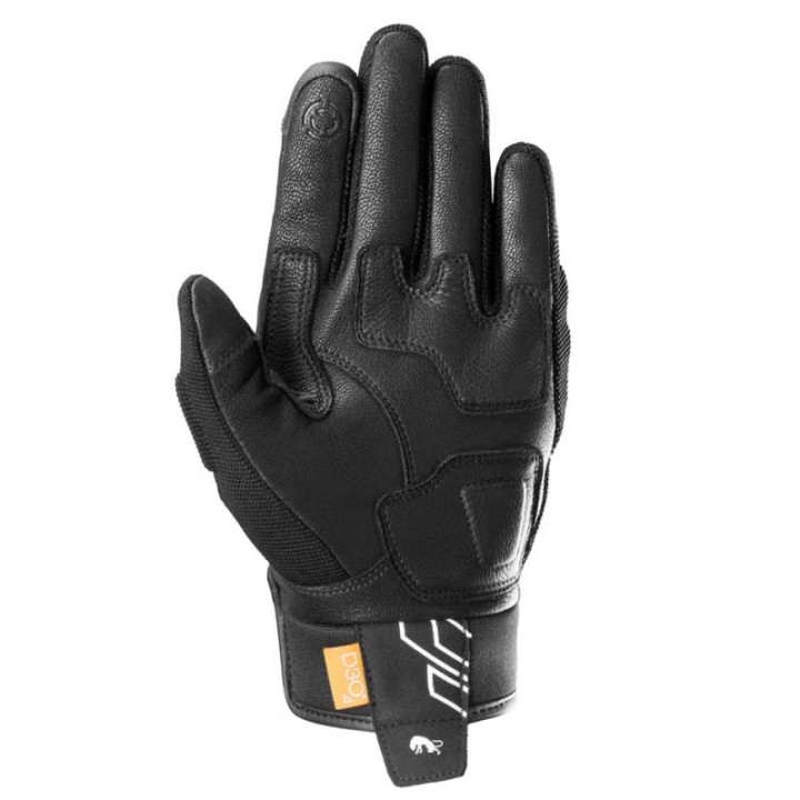 Gants moto d'été Furygan JET NEON D3O Noir/Blanc