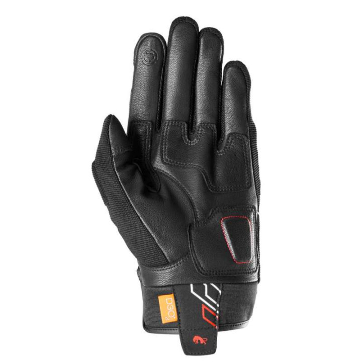 Gants moto d'été Furygan JET NEON D3O Noir/Blanc/Rouge