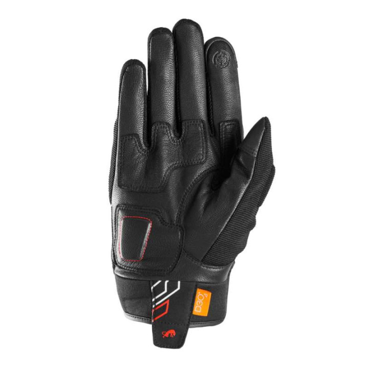 Gants moto d'été Furygan JET NEON D3O Noir/Blanc/Rouge