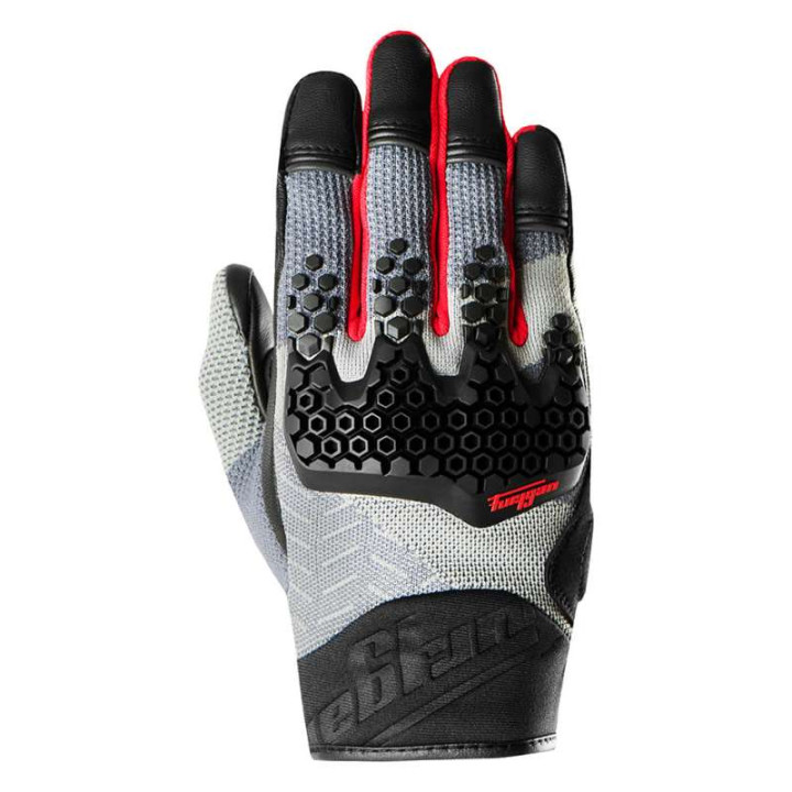 Gants moto d'été Furygan JACK Noir/Gris/Rouge