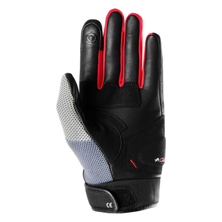 Gants moto d'été Furygan JACK Noir/Gris/Rouge