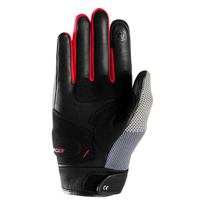 Gants moto d'été Furygan JACK Noir/Gris/Rouge