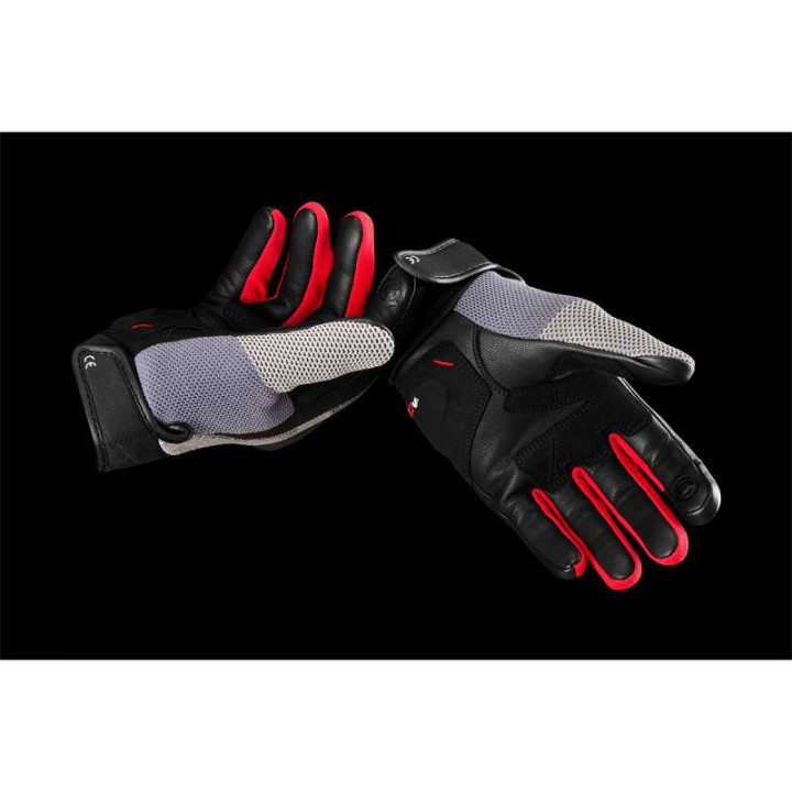 Gants moto d'été Furygan JACK Noir/Gris/Rouge