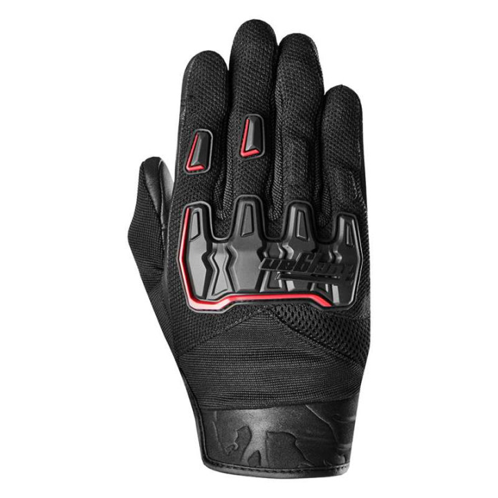 Gants moto d'été Furygan SHADE Noir/Rouge