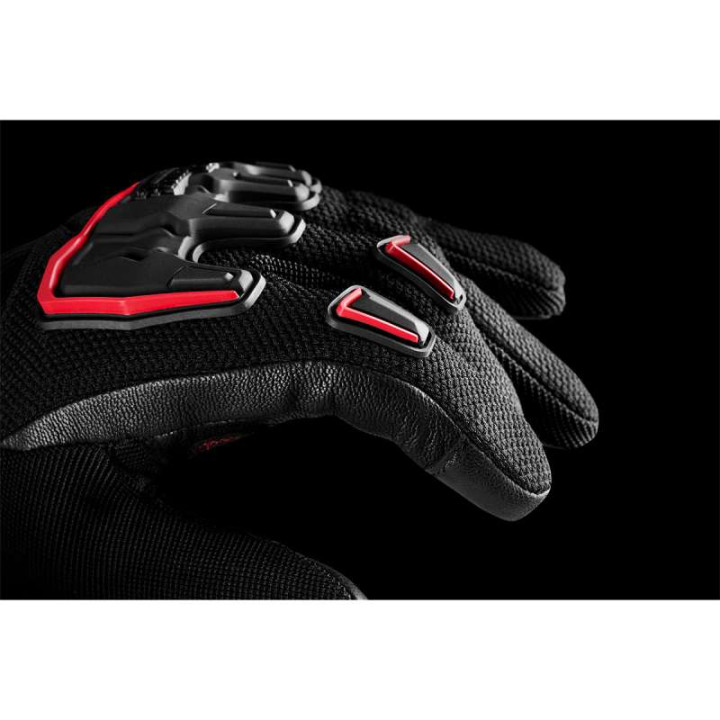 Gants moto d'été Furygan SHADE Noir/Rouge